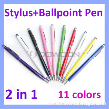 Colorful 2 in 1 Ball Pen Stylus Touch Pen for iPad/ iPhone Tablet PC